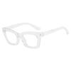 Square Cat Eye Women's Fashion Glasses Transparent Lenses Retro and Elegant Suitable for Daily Shopping