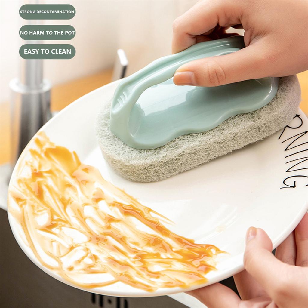 1 Handle Sponge Brush Soft Sponge Eraser For Cleaning Bathtub Tile Cleaner Kitchen Tool