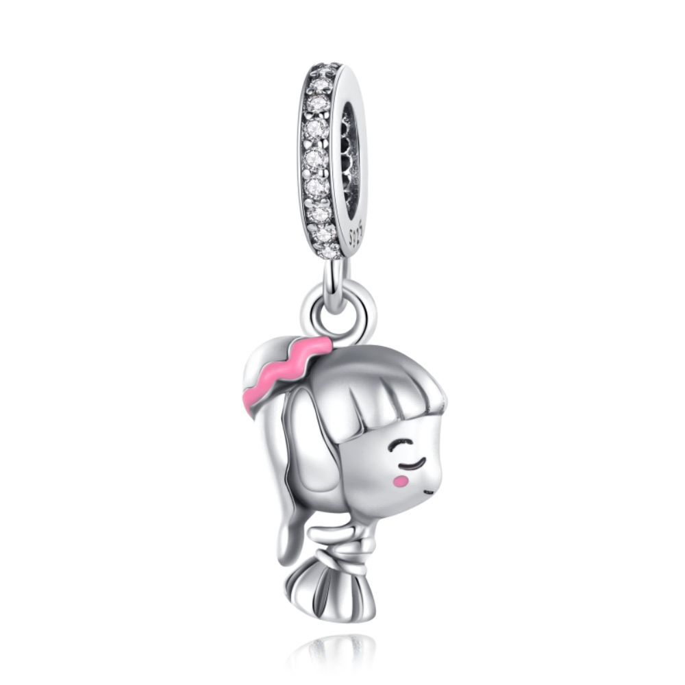 S925 Silver DIY Craft Accessories Fashion Kissing Figure Charms For Couples Handmade Jewelry Making Supplies