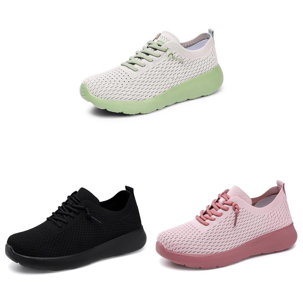 Casual Womens Breathable Flyknit Sneakers With Flat Sole For Summer Comfort