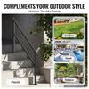 4-5 Handrails for Outdoor for Seniors Porch Deck Black Square Tube Steel