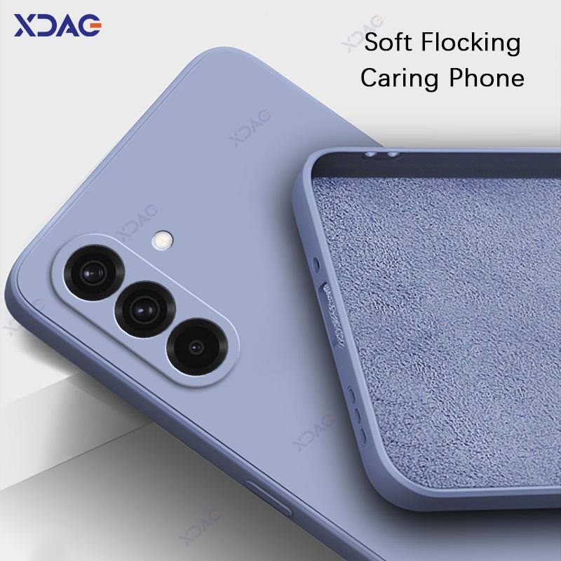 Mobile Phone Case for Samsung Galaxy A36 SamsungA36 5G 360 Soft Luxury Square Liquid Silicone Back Cover Waterproof Bag