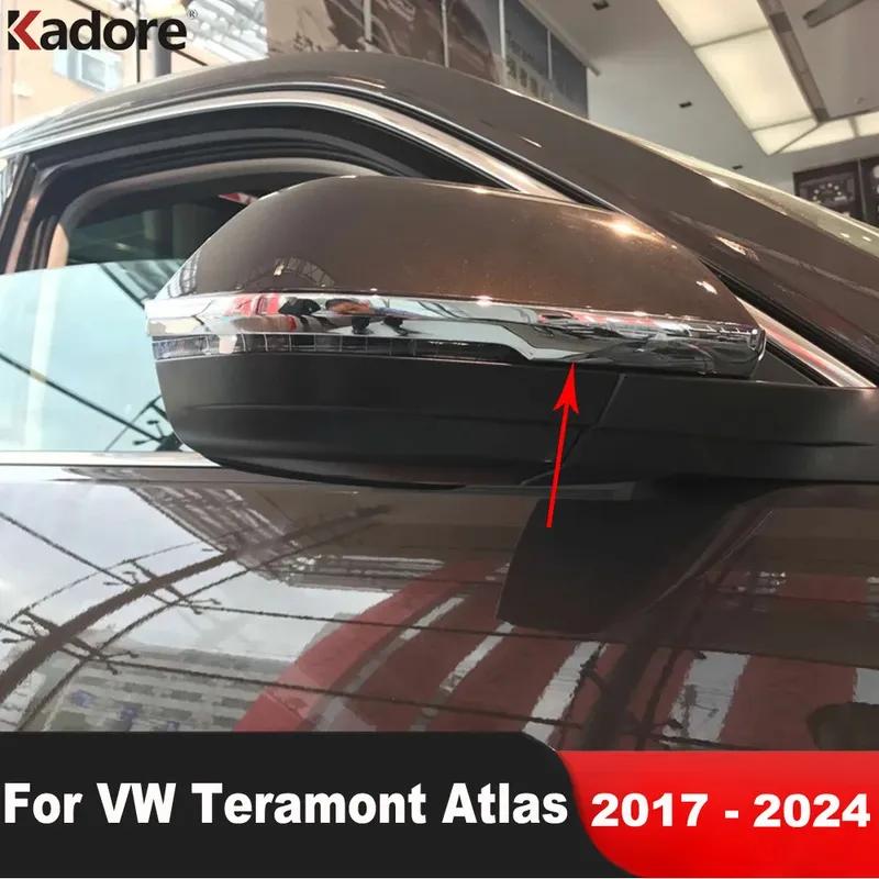 

Накладка на крышку зеркала заднего вида Для Volkswagen VW Atlas Teramont 2017- 2024 Хромированная полоса молдинга бокового зеркала Аксессуары