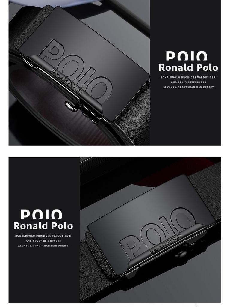 Platinumstone Men's Genuine Leather Belt - Automatic Buckle, Business Casual, in Stock.