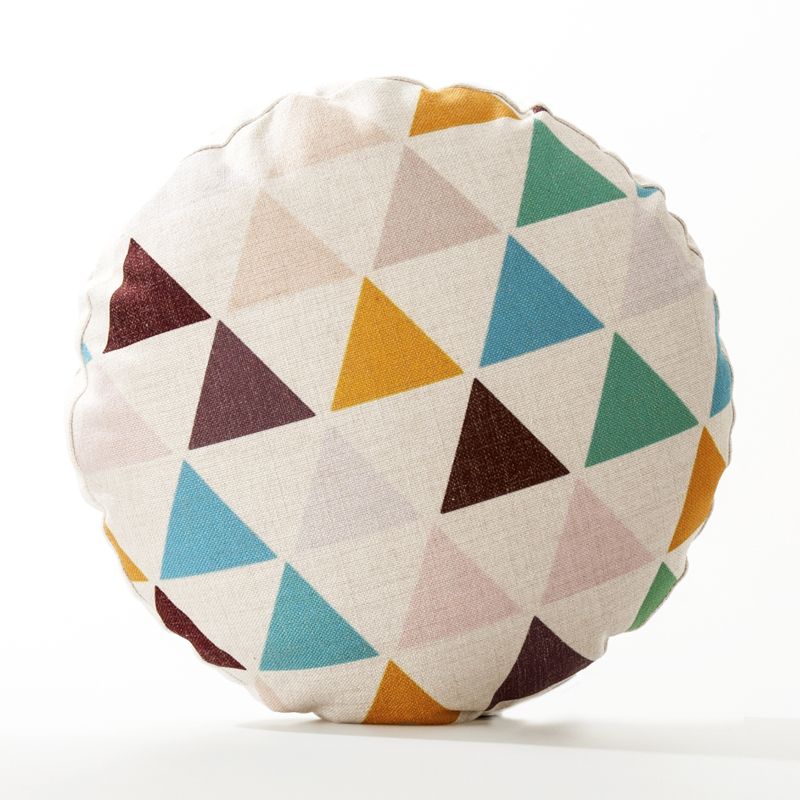 

Скандинавский Олень Панда Подушка круглая Подушка Мультяшная Подушка Подушка Хлопок Лен Диванная Ткань Футон Офис Автомобиль круглая Подушка D 45cm (including pillow core)