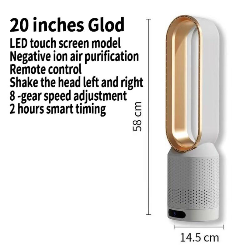 20/42 Inch Standing Negative lon Purify Air Circulation Fan Adjustable Desktop Fan Smart Air Purification Bladeless Fan