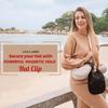 Fashionable Powerful Magnet Magnetic Hat Clip Portable PU Leather Leather Hat Holder Solid Color Hat Keeper Clip Luggage