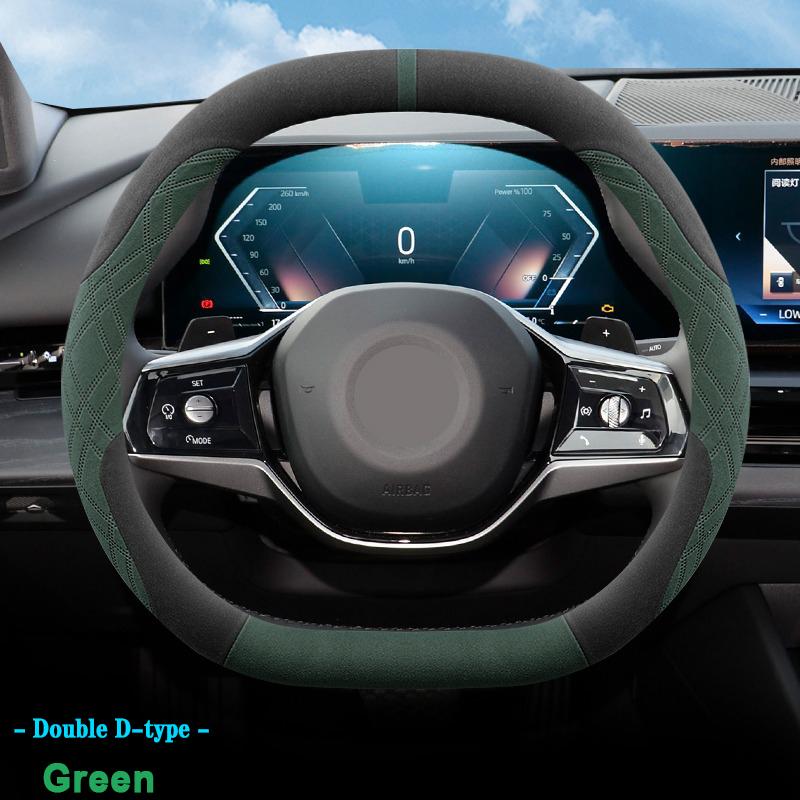 Suede Car Steering Wheel Cover for BMW 1 3 5 7 Series X1 X5 IX I7 Mini Anti Slip Breathable Special Interior Auto Accessories