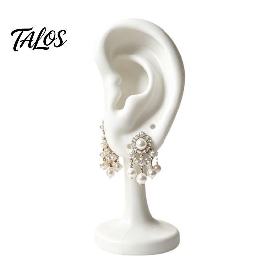 White Earring Stand Human Ear Holder, Shaped Jewelry Stand, Storage Organizer Organizer, Display for Home Dresser Store Counter Use