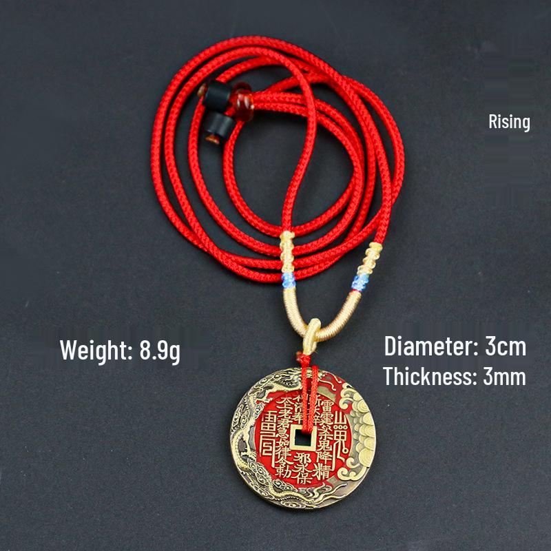 Benming Cinnabar Dragon Gate Relief Pendant - National Style Jewelry