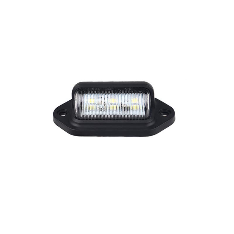 6 LED Car License Plate and Trailer Side Marker Light, 12V-24V, for Truck, RV