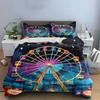 Colorful Ferris Wheel Art Set Soft Comfortable Duvet Cover Bedding Set Included 1*Duvet Cover & 2*Pillowcases, Gift