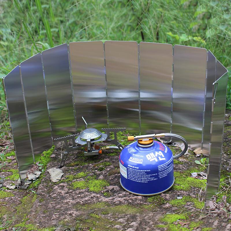 Portable 16-Panel Aluminum Alloy Camping Stove Windscreen