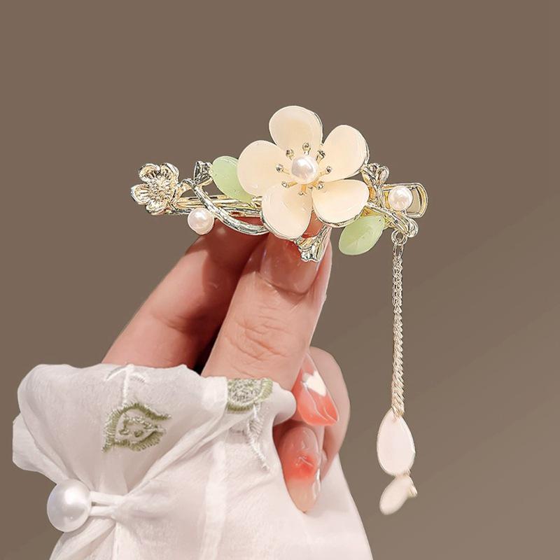 Elegant 2025 Korean Bow Pearl Rhinestone Hair Clip - Internet Celebrity Style