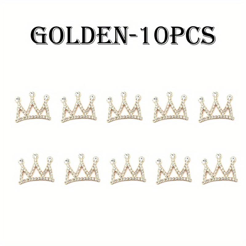 10 Pcs/Lot Alloy Rhinestone C Buckle Crown Water Drill Accessories Jewelry DIY Children's Crown Hair Headdress Decoration.