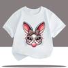 Rabbit Printed Pattern Children Tshirts Summer Girls Boys Casual Colorful Cute Tops Funny Kids ONeck Short Sleeve Tshirts