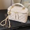 IELGY Silver Mini Bag Women's Year Summer Trendy Diamond Chain Handbag Commuter Shoulder Messenger Bucket Bag