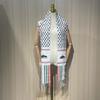 Winter Palestinian Scarf with Tassels for Religious Ceremonies Windproof Scarf