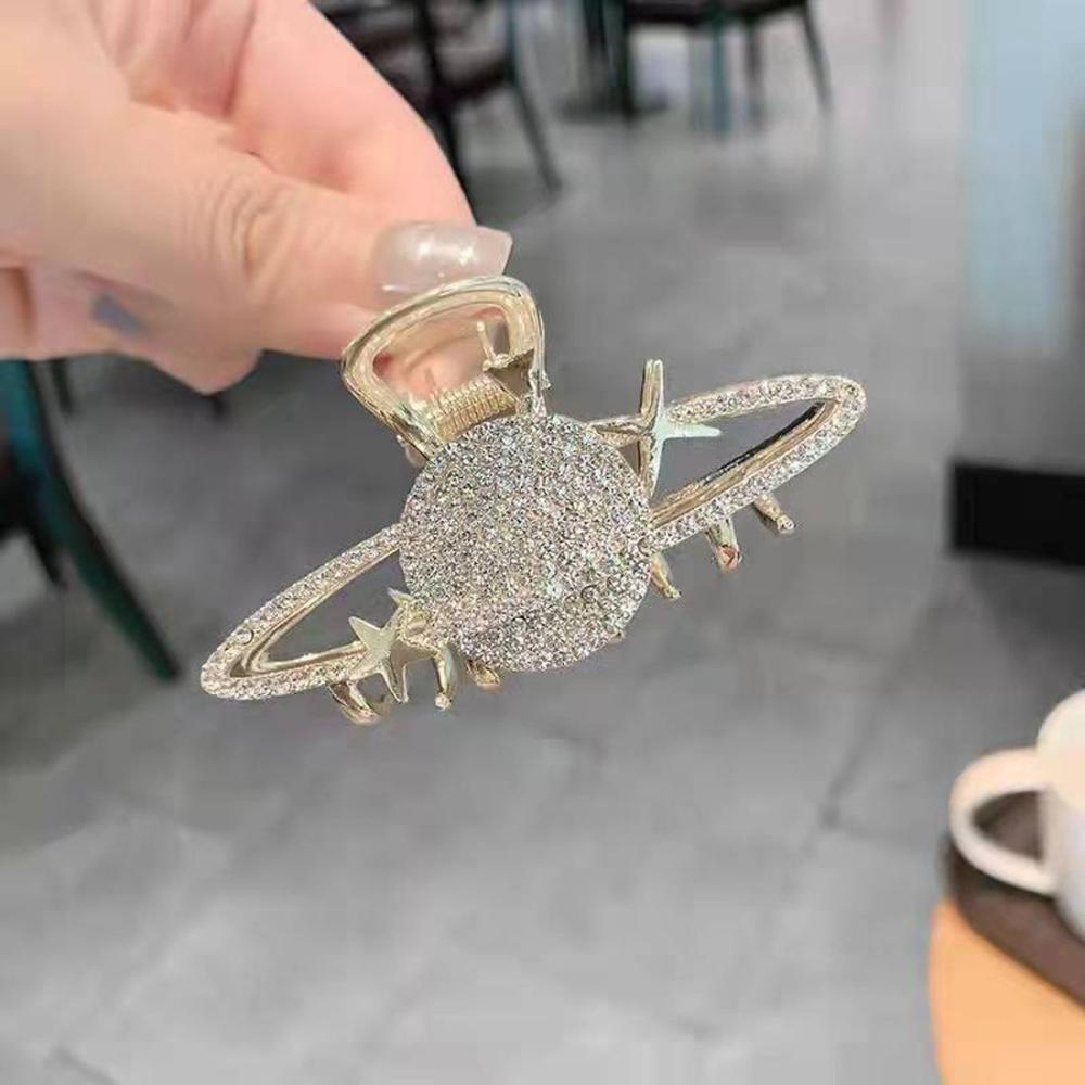 Girls for Thick Hair Large Women Hair Clip Korean Style Barrette Hair Crab Planet Pearl Claw Clip