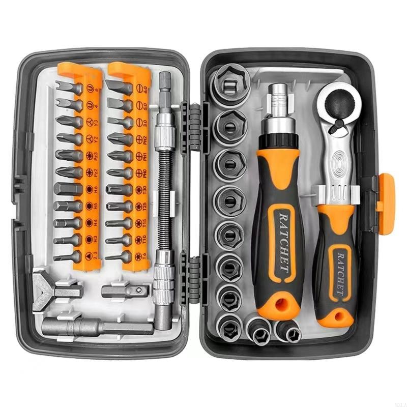 MXLA Ratchet Screwdriver Set with Detachable Handle Ratcheting Screwdriver