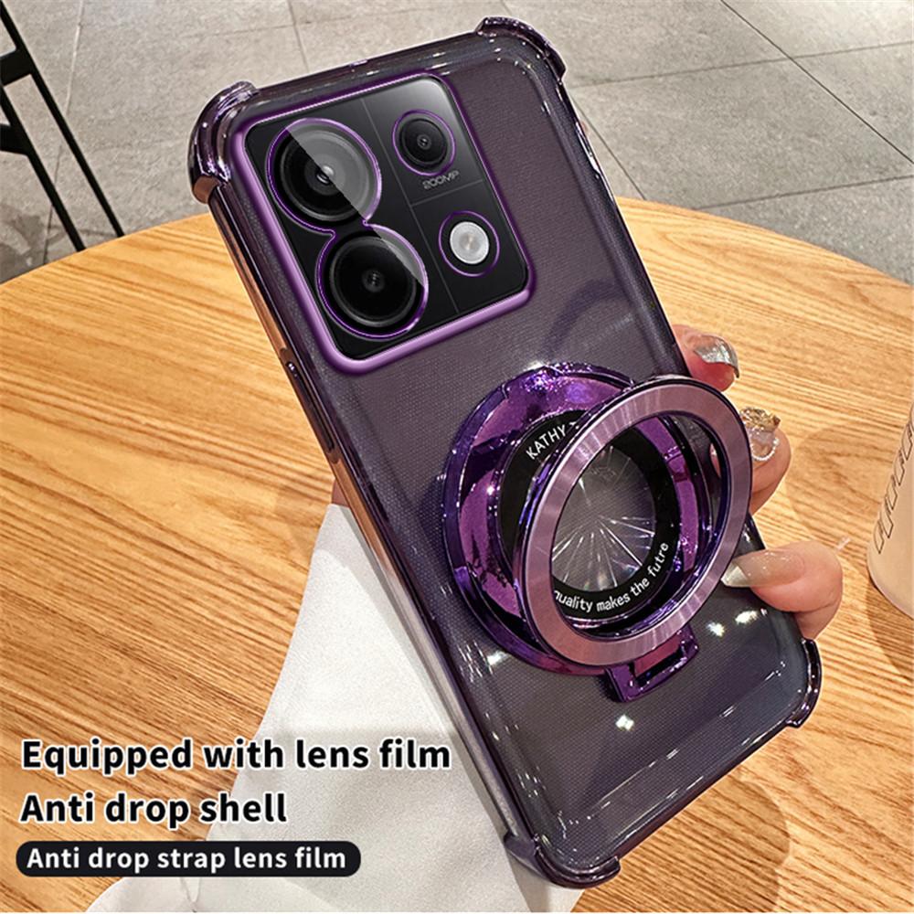 Luxusní magnetický pokovený stojánek Nárazuvzdorné pouzdro pro Xiaomi Redmi Note 13 Pro 5G 12 9S 11S 10C 12C 13C POCO X3 X6 Pro 12T 13T Kryt