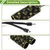 Heated Motorcycle Hand Grips Cover 20-90V Handlebar Cover 6 Gear Adjustable Temperature with Memory Function Metal Heating Film Cloth Black 1 Set