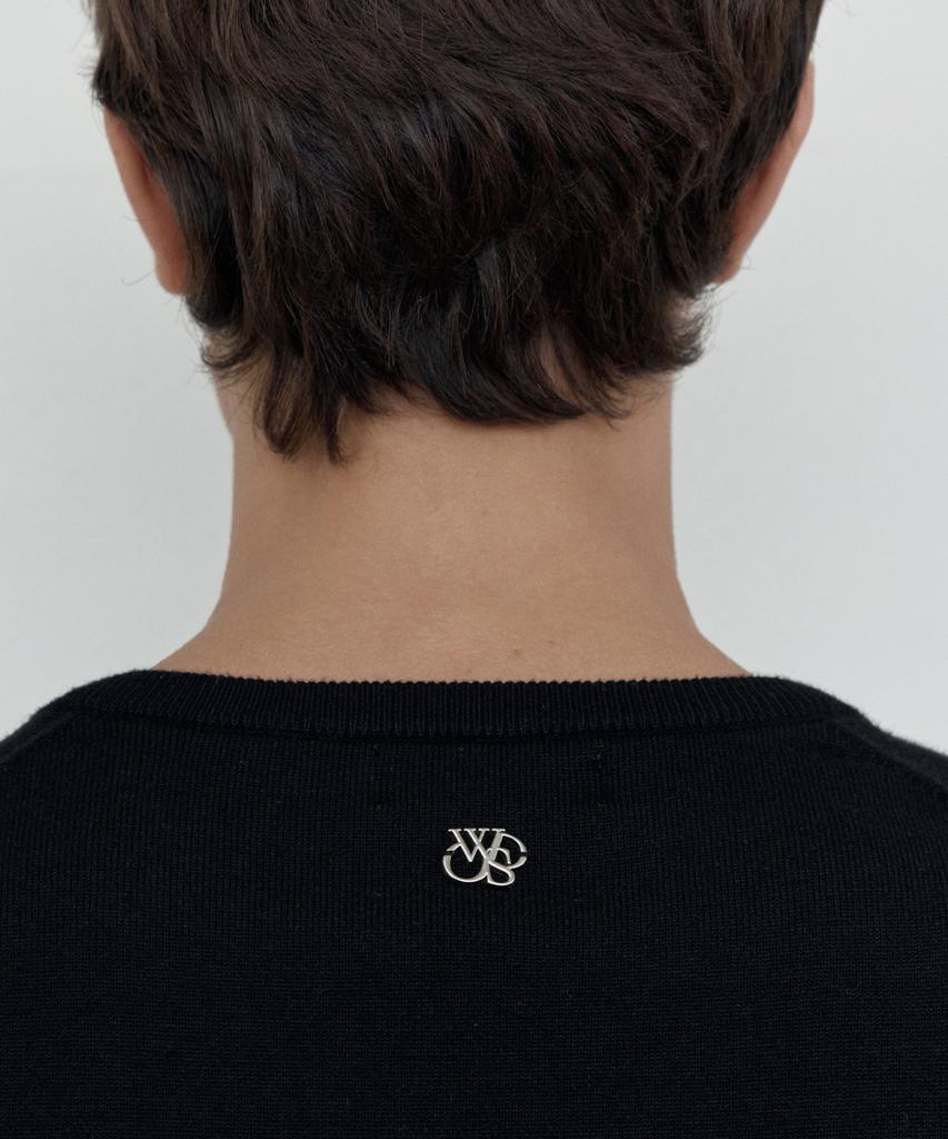 WEDNESDAY OASIS Washable Soft V-Neck Knit_Black(Wcb6Kn104)