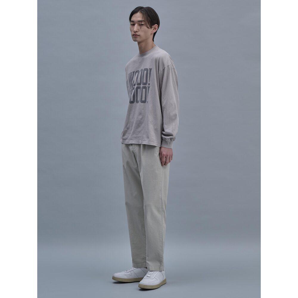SHIFT.G Garment Dyed Cotton Slacks Beige