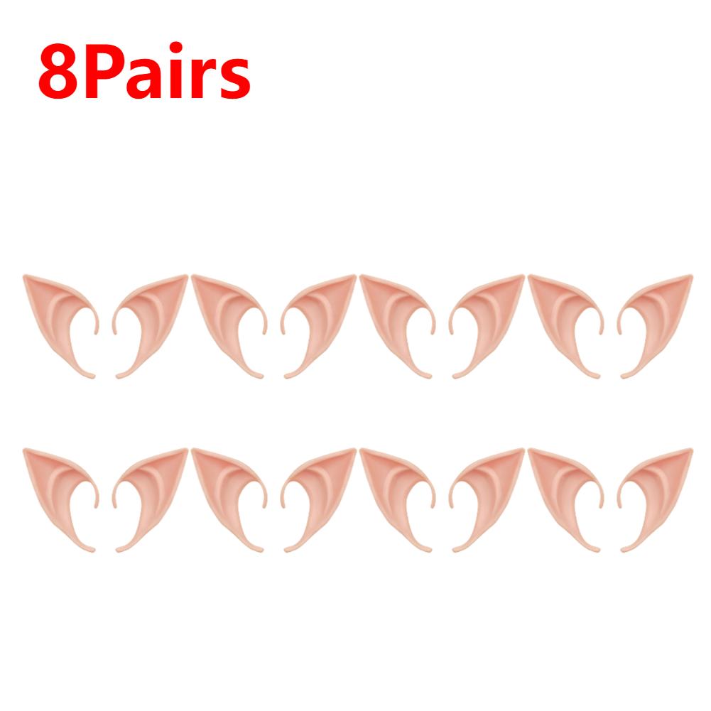 1-10 Pairs Halloween Elf Ears Decoration Angel Elf Ears Masquerade Party Costumes Christmas Party Supplies Photo Props Kids Gift