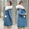 Outwear Winter Parka Coats Women Warm Long Coat Fur Collar Hooded Jacket Slim