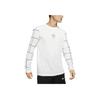 Nike Logo Printed Striped Crew Neck Pullover Long Sleeve T-Shirt Men Tops Mountain-White CD0925-121
