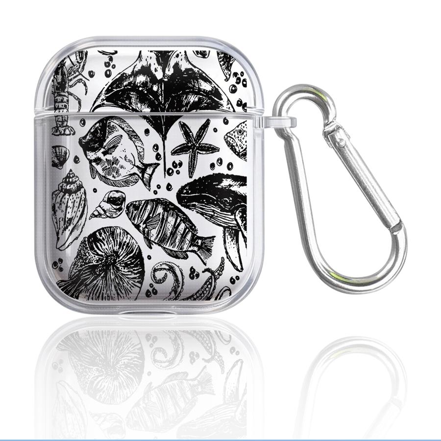 Simple Fish Clear Earphone Cases Cover Case For Airpods 3 Pro3 Pro2 1 2 4 Pro