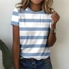 Summer Women's 3D Printed Crew Neck T-Shirt Fashion Versatile Trend Breathable Casual