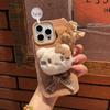 Suede Cat Doll Phone Case for iPhone 17 Pro Max/16 - Plush Autumn & Winter Cover