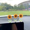 Sunflower Car Dashboard Decorations Cute Bobblehead Sunflower Car Dashboard Decor For Dashboard