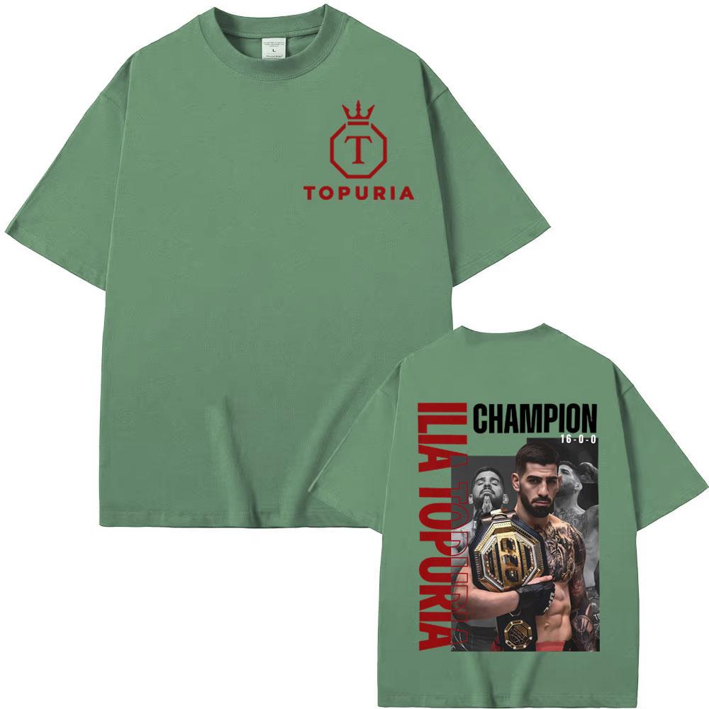 Limited El Matador Ilia Topuria Merch T Shirt Men's Clothing Retro Gothic High Street O-Neck  T Shirts Unisex Oversized T-shirts