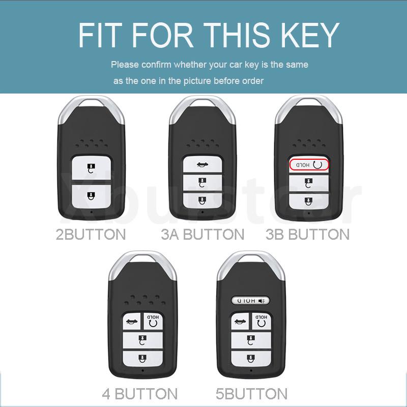 Transparent TPU Auto Shell Fob For Honda CRV CR-V Fit Civic Accord HR-V HRV City Odyssey XR-V Car Key Case Cover Accessories