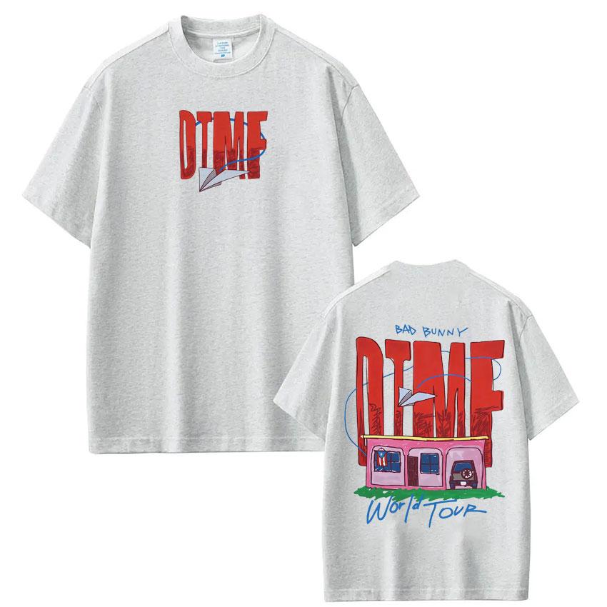 Singer Bad Bunny DTMF World Tour 2026 Print Tshirt Men Women Fashion Casual Short Sleeved Tshirts Oversized Comfort Tshirts