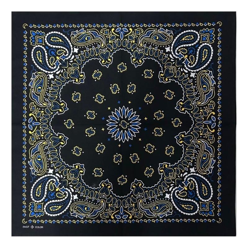 Bandana Classique Motif Cachemire Occidental Foulard de Tête pour le Sport et l'Activité de Plein Air Accessoire Hiphop