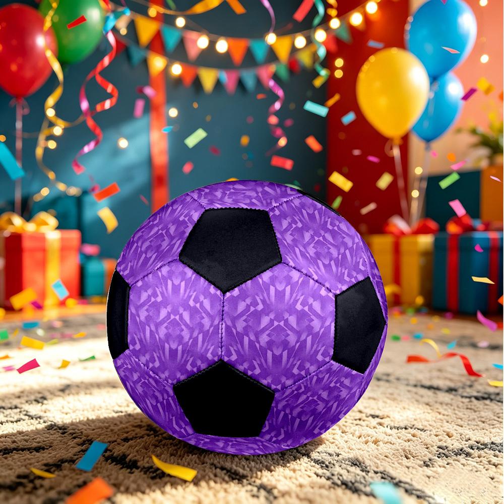1pc Purple Geometric Lightweight PVC Training Soccer Ball, Size 5, Suitable for Indoor and Outdoor TrainingGift y60364