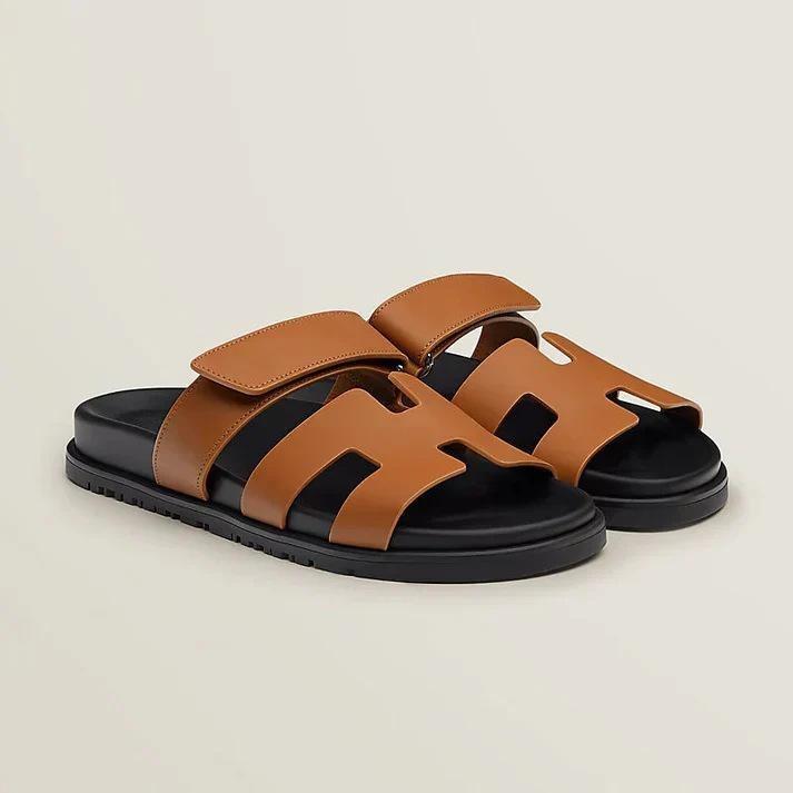 Women's Denim Leather Mix Slide Sandals, Summer Thick Sole Casual Flip Flops, Big Size
