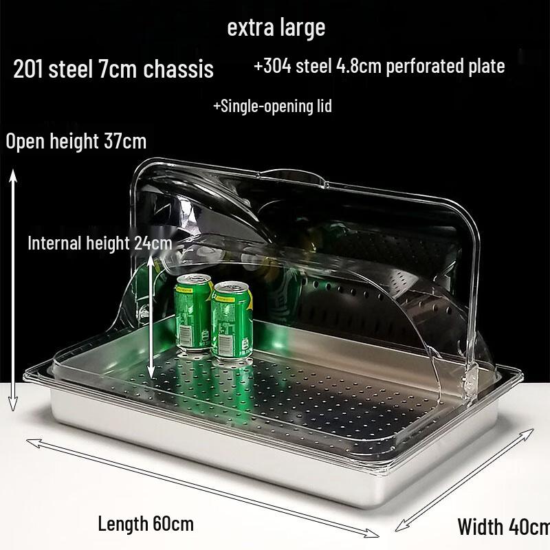 Food-Grade Resin Buffet Display Tray with Lid