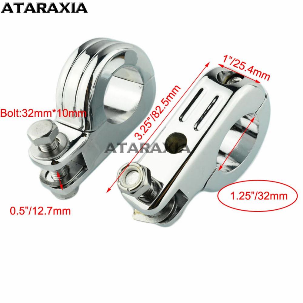 Motorcycle Highway Pegs Clamp Engine Guards Crash Bar Foot Pegs Footrest With Mount For Harley Sportster Dyna Suzuki