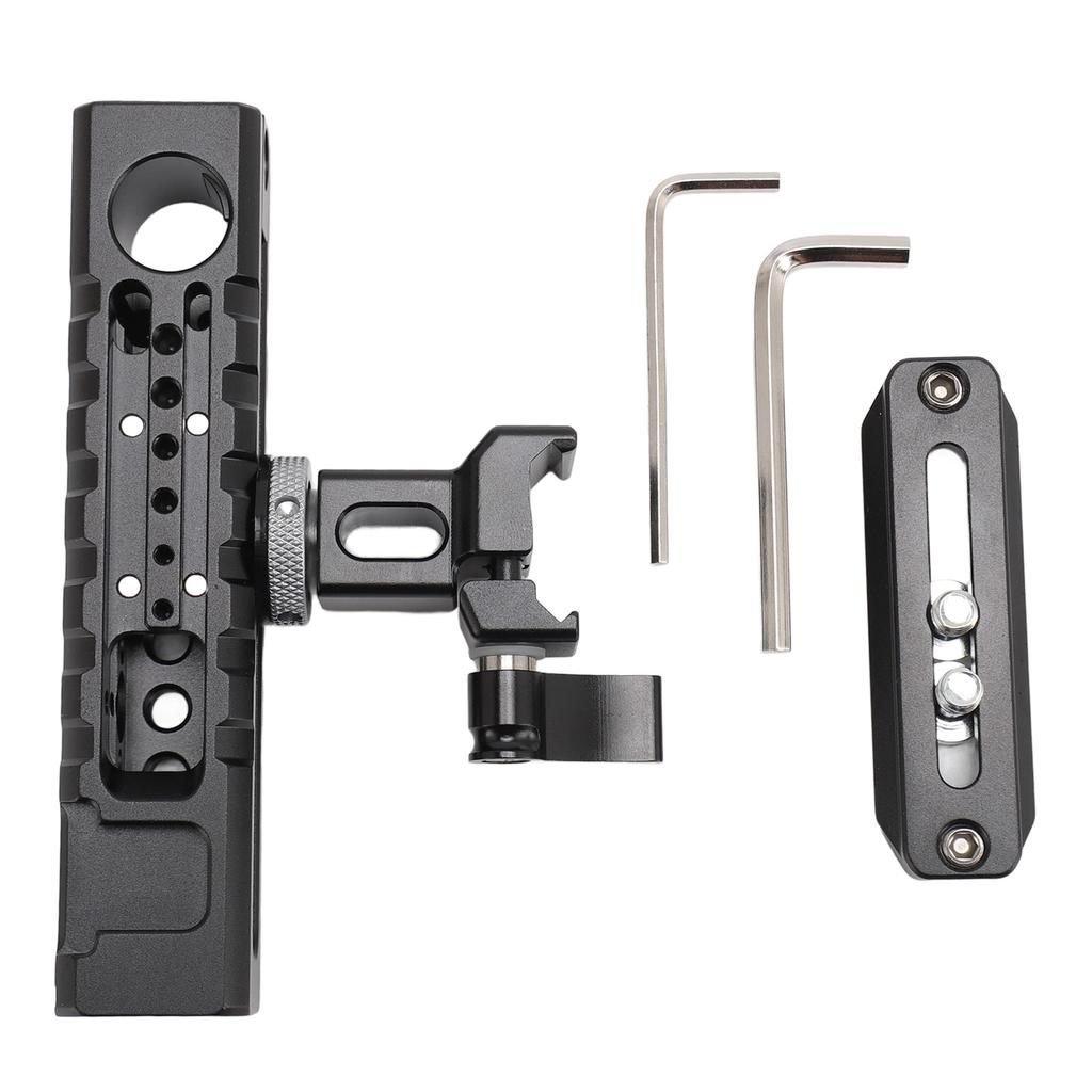 Camera Cage Top Handle Grip Universal Camera Rig Top Grip with Removable Slider 1 4 3 8 Inch Screw Hole Cold Shoe Mount