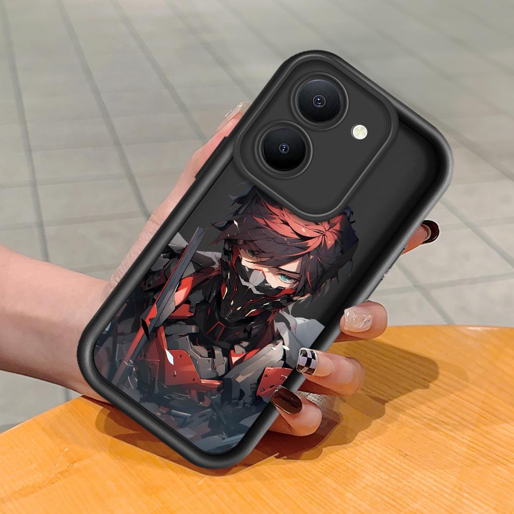 

Мягкий силиконовый квадратный чехол с рисунком лестницы для телефона, полное покрытие, противоударный защитный резиновый чехол для камеры для Vivo Vivo V23 Pro 5G чёрный