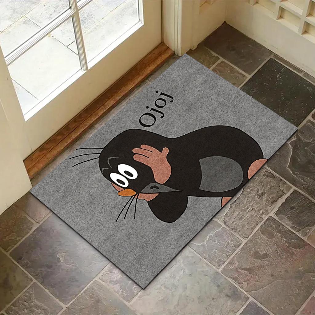 

Cartoon Floor Mat Gray Carpet Kitchen Rug Doormat Welcome Mat Rug For Bedroom Carpet For Live Room Home Dec 60X90CM (2X3FT