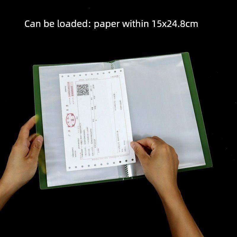 A5 Folder VAT Special Invoice Storage Multi-Layer Transparent Loose-Leaf Binder Bill Documents Check Holder Financial Use