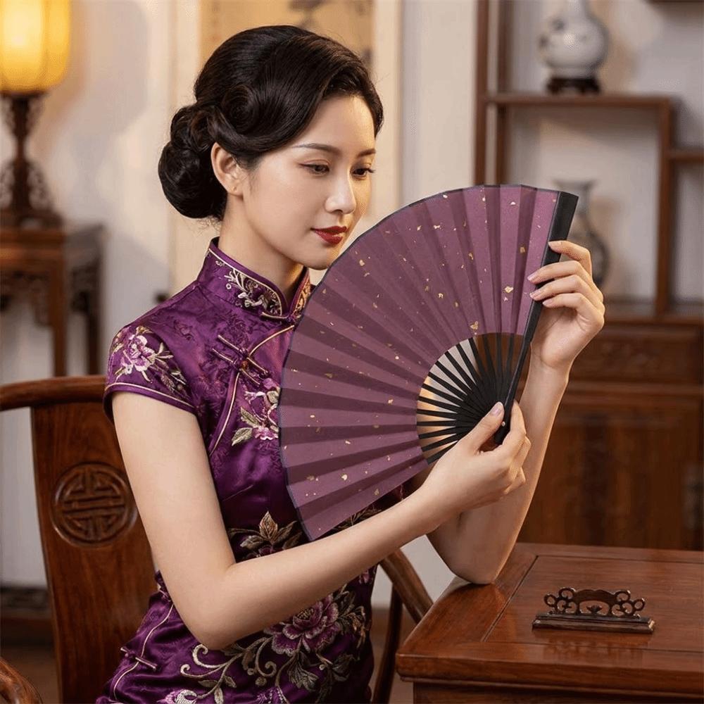 Handwritten Calligraphy Bamboo Folding Fan Antique Style Hand Fan Dance Fan  Calligraphy Painting