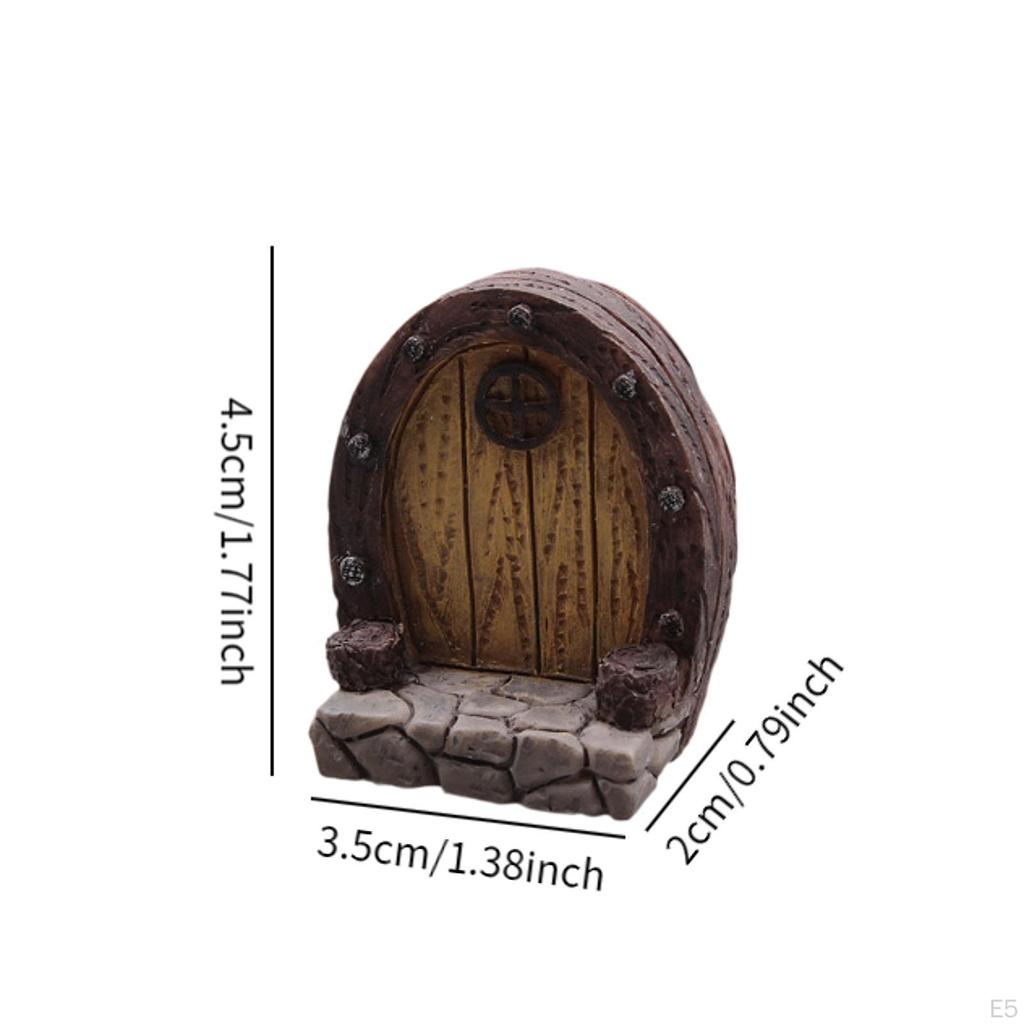 Porte de Jardin Enchanté Résine Miniature Décor d'Entrée Accessoire de Pays des Fées pour Extérieur