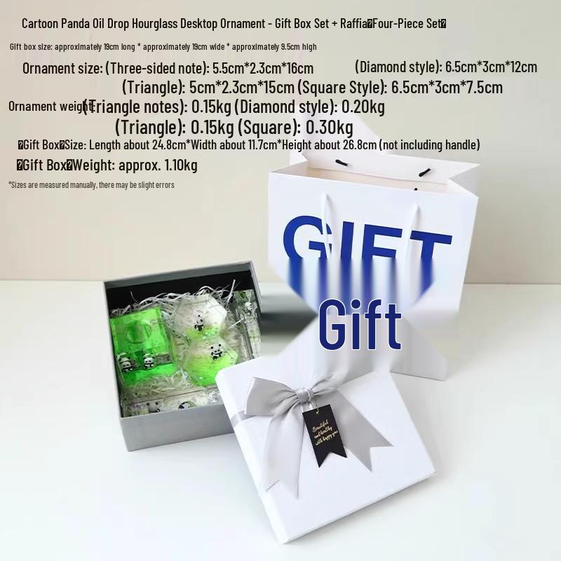 Panda Olejová přesýpací hodina: Kreativní stolní časovač, Uklidňovač stresu, Dárek pro děti pro emocionální klid.